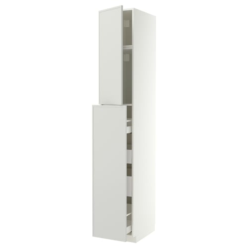 METOD / MAXIMERA Hc w p-o func 1dr/4drw, white/Aspudden light grey, 40x60x240 cm