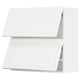 White kitchen cabinets with two doors, clean design, modern style.