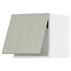A green METOD kitchen cabinet with a rectangular shape and vertical panels. It has a modern design and slim lines.