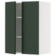 METOD kitchen unit: deep green, wall-mounted, two-door cabinet with adjustable shelves.