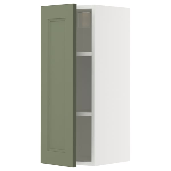 The METOD kitchen cabinet a grey-green axstad door, with a modern, rectangular design and a timeless appeal.
