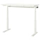 MITTZON white height-adjustable desk with motors. Rectangular top, 4 legs, easy cable management, smooth height transitions.