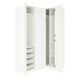 PAX / GULLABERG Corner wardrobe, white/white, 161/111x236 cm