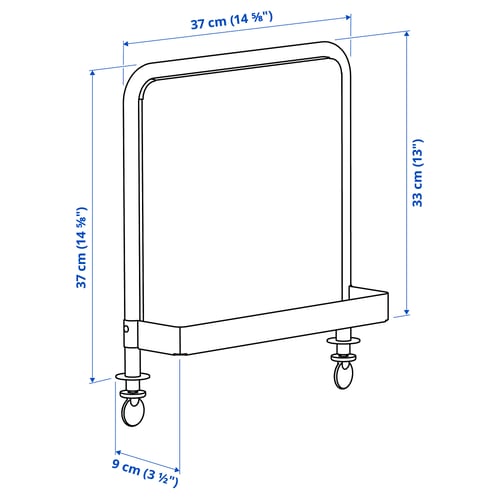 Illustration with measurements for the product: RELATERA.