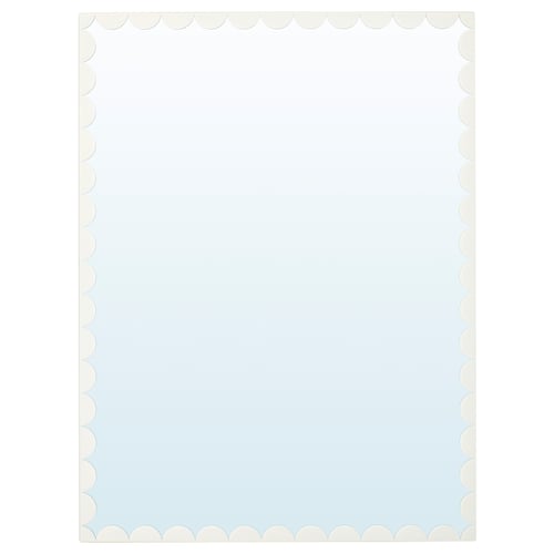 RUNDOXEL mirror: light blue, edge scalloped, safety film.