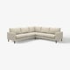 SALTSJÖBADEN sectional sofa, beige, plush fabric, clean lines, wood legs.