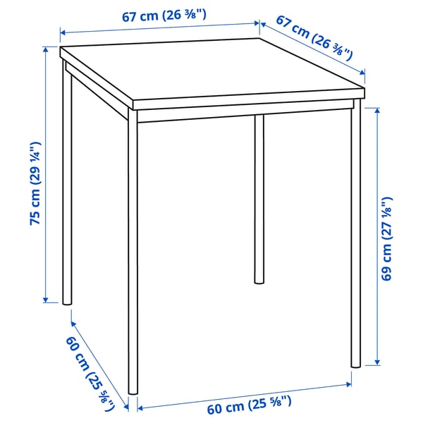 SANDSBERG Table and 2 chairs, black black/Remmarn anthracite anthracite, 67x67 cm
