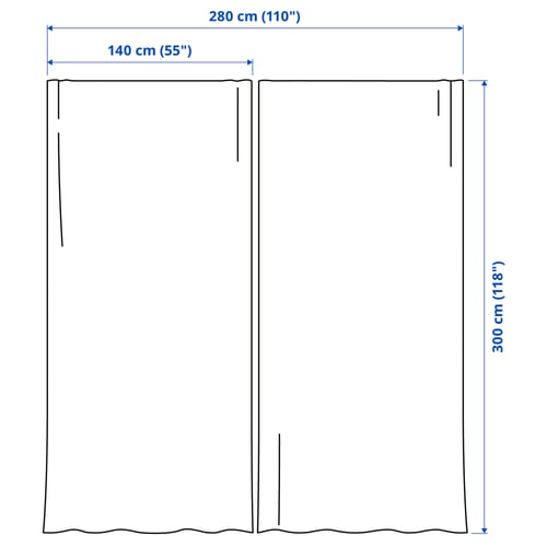 Illustration with measurements for the product: SANDSVINGEL.
