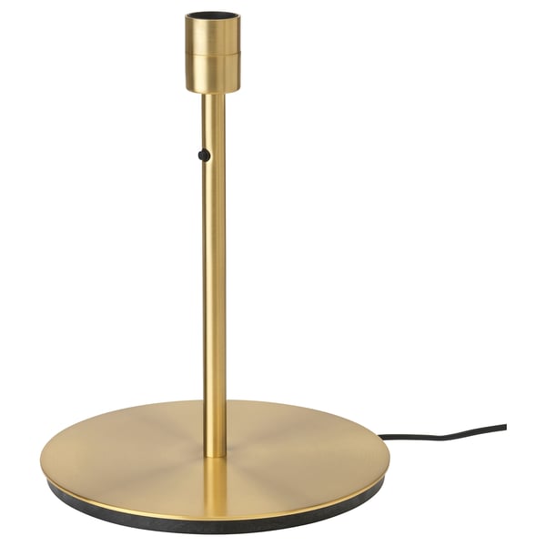 Gold scaffett lamp base - round, acrylic-coated metal