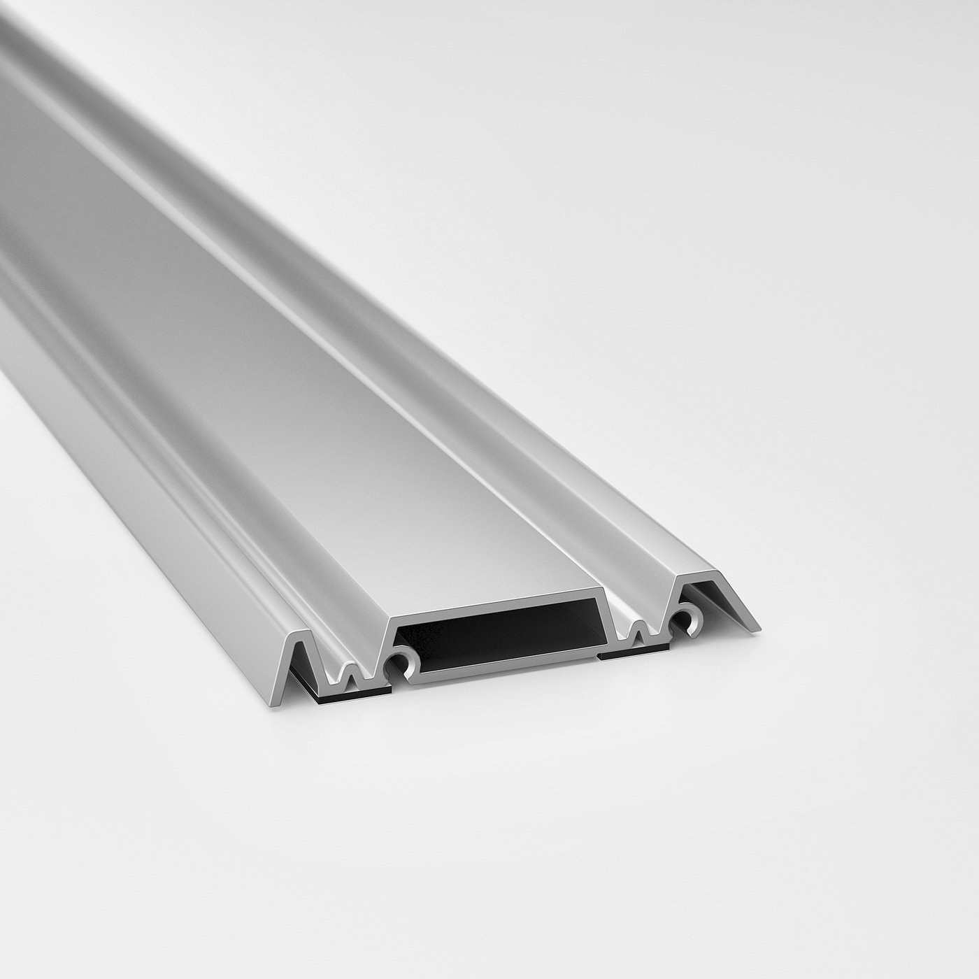 Silver rail for sliding doors. Precision connectors.