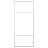 SKYTTA, white aluminium alloy, rectangular, modern sliding door frame.