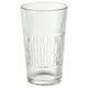 SMÄLLSPIREA glass vase, clear, ribbed design, elegant.