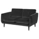 SMEDSTORP: compact grey velvet sofa, retro style, soft & modern comfort.