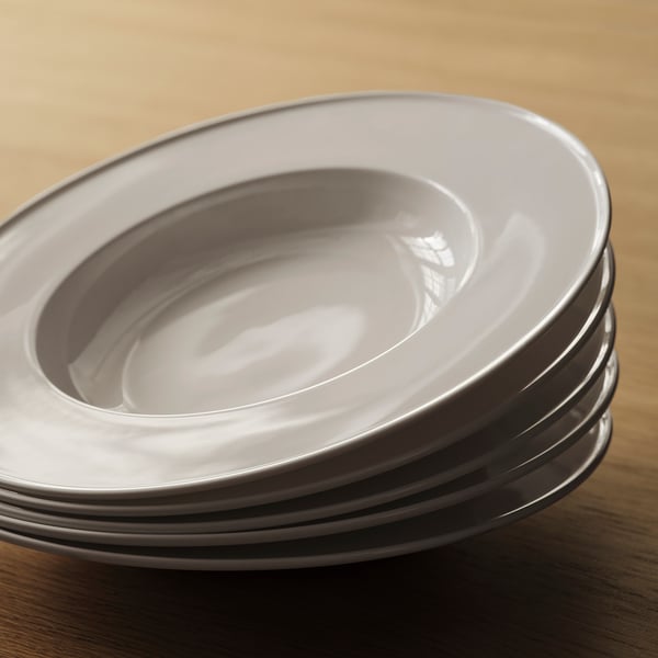 Fine china plates, wooden background.