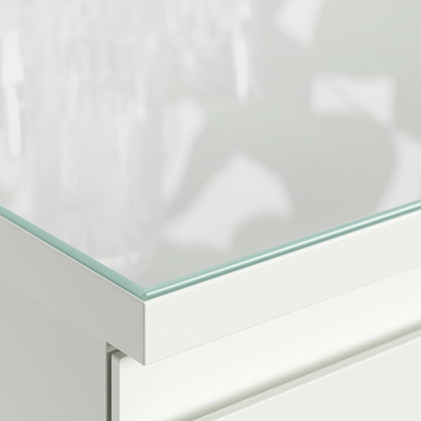 STORKLINTA Glass top, transparent, 40x50 cm