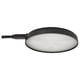 Black circular led spotlight with a smooth, modern design, featuring a gel pad for easy attachment.