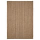 Natural jute rug, beige, textured.
