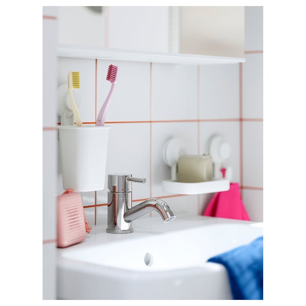 TISKEN Toothbrush holder with suction cup, white