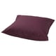 Depicts a single maroon ULLVIDE pillowcase made from a soft cotton and lyocell blend. It has a crisp, matte texture and rectangular shape.