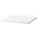 UTRUSTA white metal shelf, rectangular, galvanised steel frame, melamine-covered particleboard, 25-year guarantee.