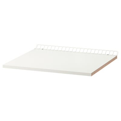 UTRUSTA white metal shelf, rectangular, galvanised steel frame, melamine-covered particleboard, 25-year guarantee.