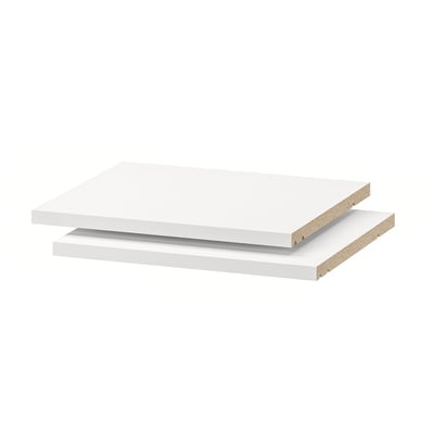 UTRUSTA white shelf, melamine, rectangular, thick, sturdy.