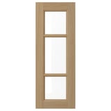 VEDHAMN door: natural wood frame, glass panels, oak.