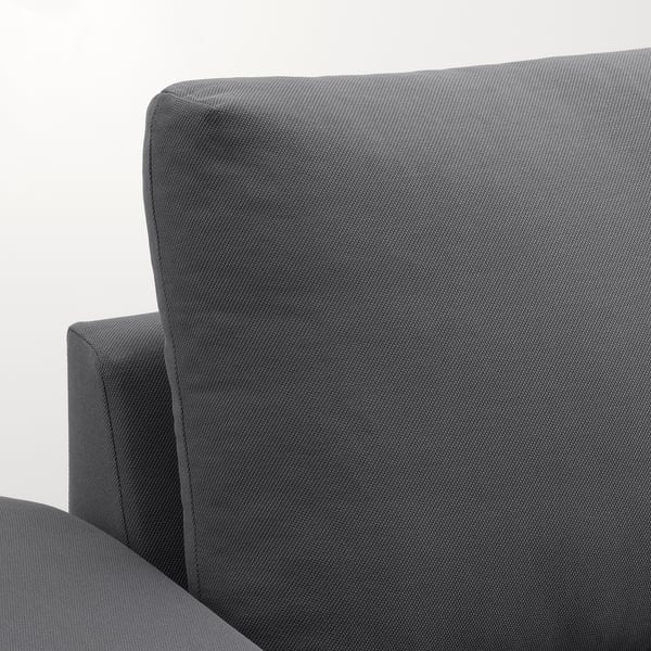 Close-up of quality sofa, soft fabric, sturdy design.