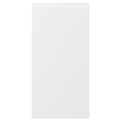 VOXTORP white kitchen cabinet, rectangular, matt finish with integrated handles.