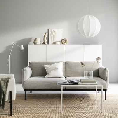 ÄPPLARYD Sofa dvosed, Lejde svetlosiva