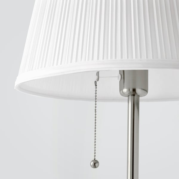 ÅRSTID Podna lampa, niklovano/bela