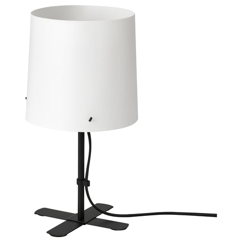 BARLAST Stona lampa, crna/bela, 31 cm