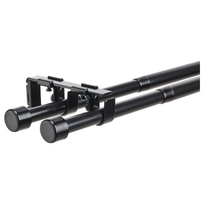BEKRÄFTA Dupli set garnišni, crna, 120-210 cm 19 mm