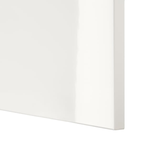 BESTÅ Spojene police s vratima, bela/Selsviken v. sjaj bela, 60x42x64 cm