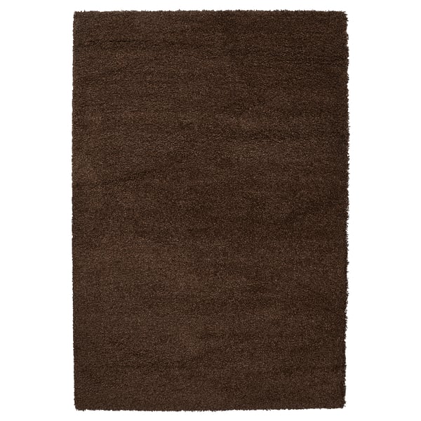BREVBÄRARE Tepih, visoki flor, dubokosmeđa, 160x230 cm