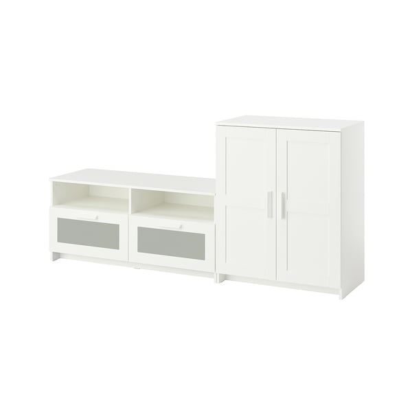 BRIMNES TV komb. za odlaganje, bela, 200x41x95 cm
