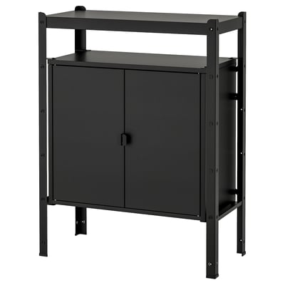 BROR Spojene police s elementima, crna, 85x40x110 cm