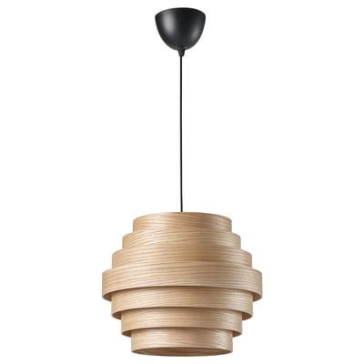 DYKARKLOCKA / HAVSDJUP Visilica, belo b. hrastov furnir/crna, 40 cm