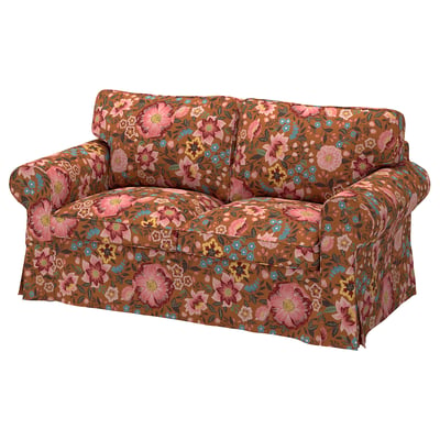 EKTORP Sofa dvosed, Mångbyn smeđe/višebojno