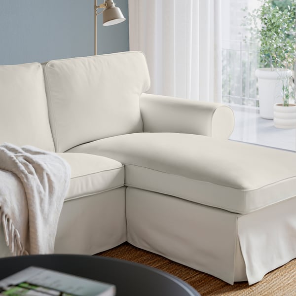EKTORP Sofa trosed s lenjivcem, Blekinge bela