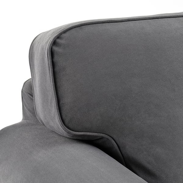 EKTORP Sofa trosed s lenjivcem, Hakebo tamnosiva