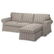 EKTORP Sofa trosed s lenjivcem, Karlshov bež/višebojna