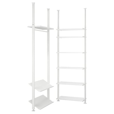 ELVARLI Kombinacija garderobera, bela, 92/92x222-350 cm