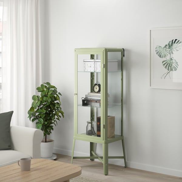 FABRIKÖR Vitrina, bleda sivozelena, 57x150 cm
