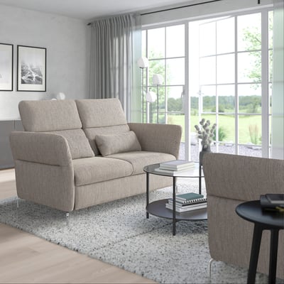 FAMMARP Sofa dvosed, metal/Viarp bež/smeđa