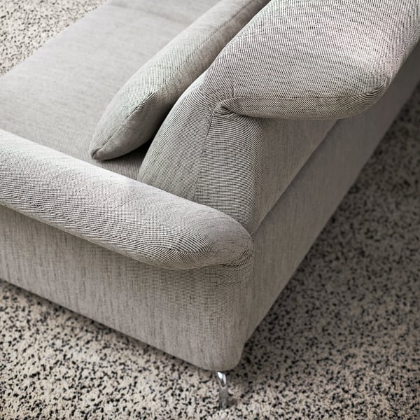 FAMMARP Sofa trosed, metal/Viarp bež/smeđa