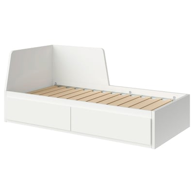 FLEKKE Okvir dnevnog kreveta s 2 fioke, bela, 80x200 cm