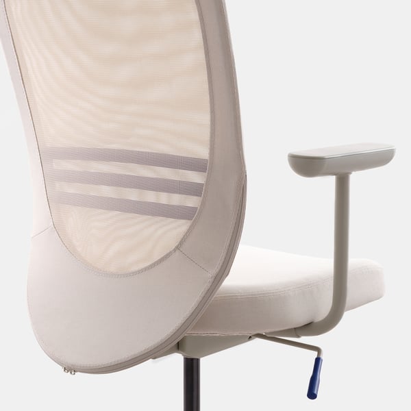 FLINTAN Kancelarijska stolica s rukohvatima, bež
