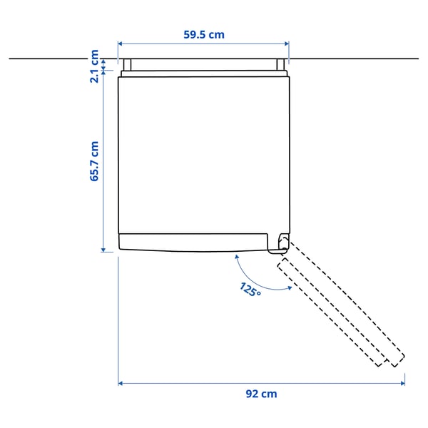 FÖRTOFT Frižider/zamrzivač, IKEA 500 boja nerđajućeg čelika, 216/118 l