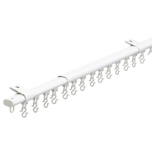 FRAMFUSIG 1-kan. garnišna s klizačima, bela, 100-180 cm